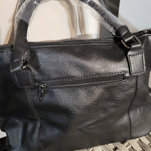 New Vegan Leather Black Purse - Picture 2 of 7